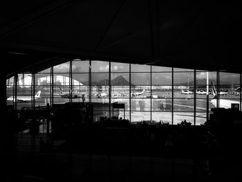 View of airport at railroad station
