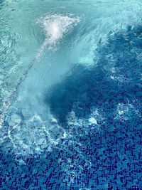 High angle view of swimming pool