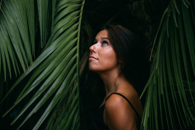 Close-up of young woman