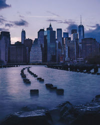 View of skyscrapers at waterfront