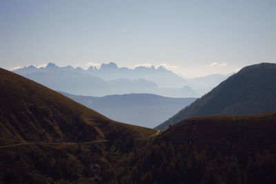 Scenic view of mountain range