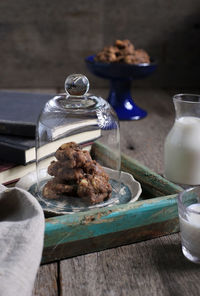 Close-up of food on table