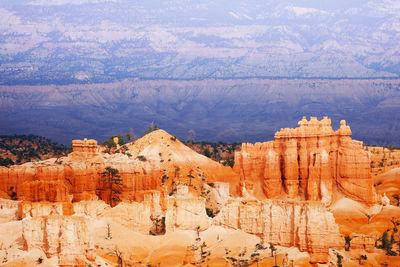 Rock formations on landscape