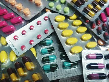 Full frame shot of multi colored pencils