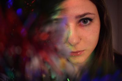 Close-up portrait of young woman