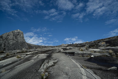 Road amidst mountains against sky