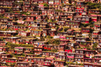 Full frame shot of buildings in town