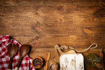 Directly above shot of food on table