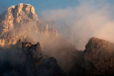 Scenic view of rocky mountains