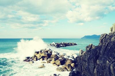 Panoramic view of sea against sky