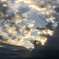 Low angle view of cloudy sky