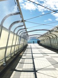 View of railroad station against sky