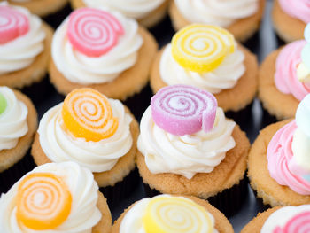 Close-up of cupcakes