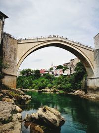 Scenic view of stari most, bosnia and herzegovina