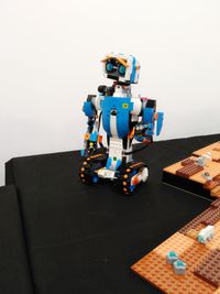 Stack of toy car on table