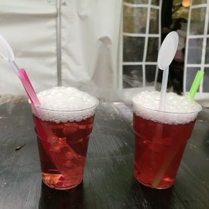 Close-up of ice cream on table