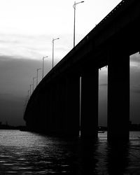 Bridge over river against sky