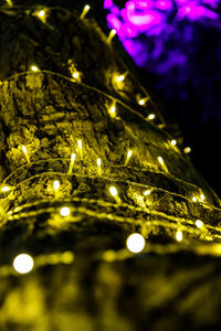 Close-up of illuminated lights