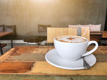 Close-up of coffee on table