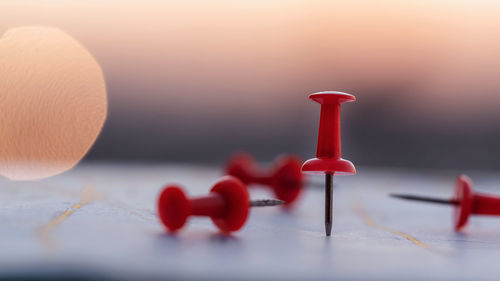 Close-up of toys on table