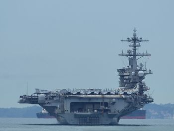 Low angle view of ship