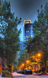 Low angle view of buildings against sky