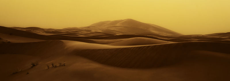 Scenic view of desert against sky