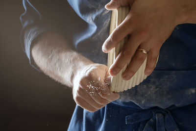 High angle view of people holding hands