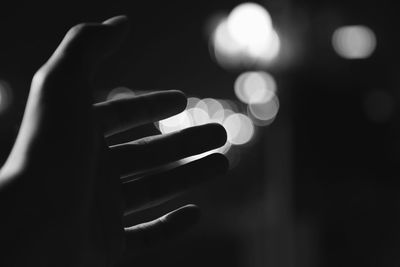 Close-up of human hand