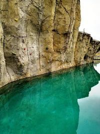 Rock formation by sea