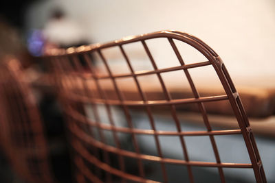 Close-up of metal in basket