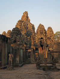 Statue of temple against clear sky
