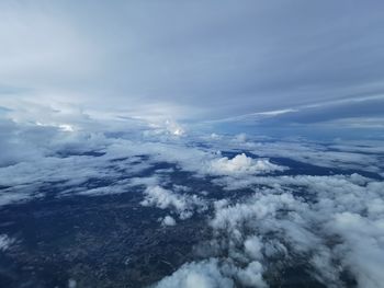 Aerial view of cloudscape against sky