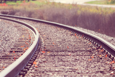 Diminishing perspective of railway tracks