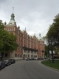 View of buildings along road