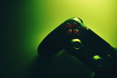 Close-up of illuminated light painting on wall