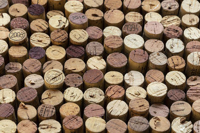 Full frame shot of corks