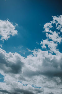 Low angle view of clouds in sky