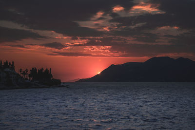 Sunset from korcula, croatia