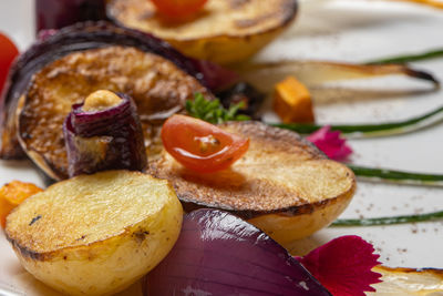 Close-up of dessert in plate