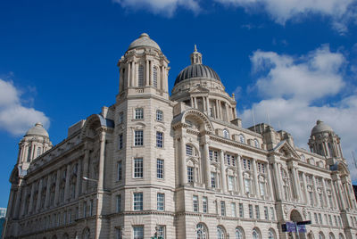 Low angle view of historical building against sky