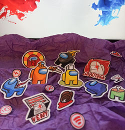 High angle view of toys on bed at home