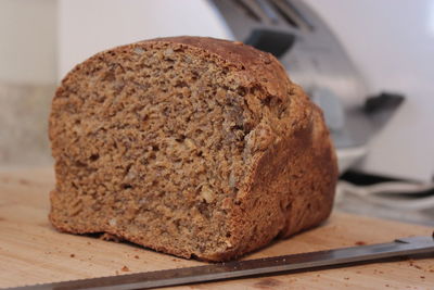 Close-up of bread on table