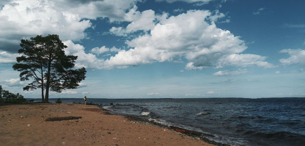 Scenic view of sea against sky