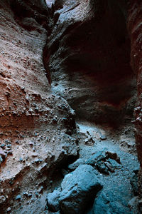 Low angle view of rock formation