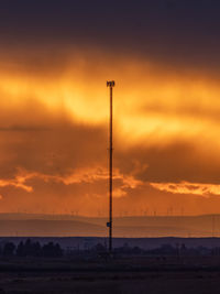 Scenic view of dramatic sky during sunset