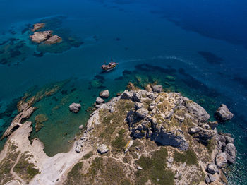 Aerial view of coastline