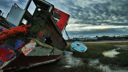 Boats in river