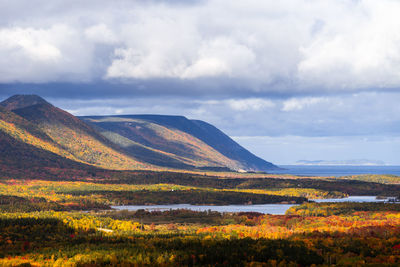 Stormy view of the aspy valley, cape breton island, nova scotia, canada