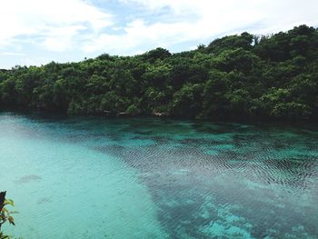 Scenic view of calm sea against sky